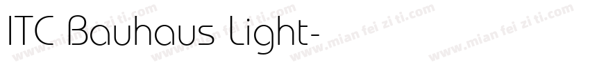 ITC Bauhaus Light字体转换